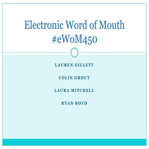 Bus450 eWoM Presentation (2012-1)