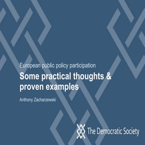 EWRC 2017: Idea 2 - Public Participation in EU Policy (Examples)