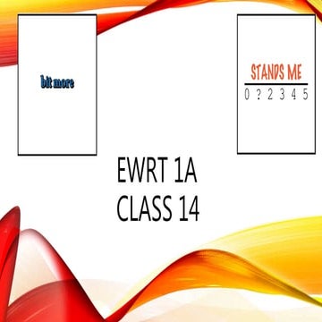 Ewrt 1 a class 14