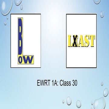 Ewrt 1 a class 30