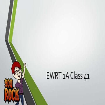 Ewrt 1 a class 41 portfolio end