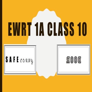 Ewrt 1 at class 10