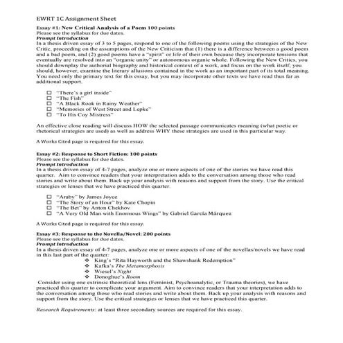 Ewrt 1 c assignment sheet
