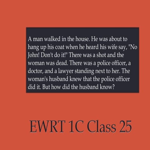 Ewrt 1 c class 25 the metamorphosis
