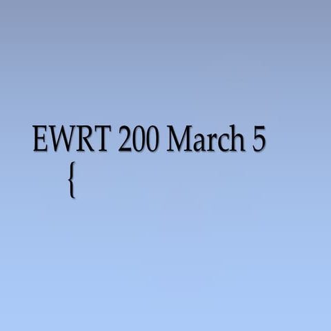 Ewrt 200 thursday march 5th