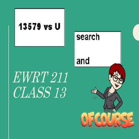 Ewrt 211 class 13