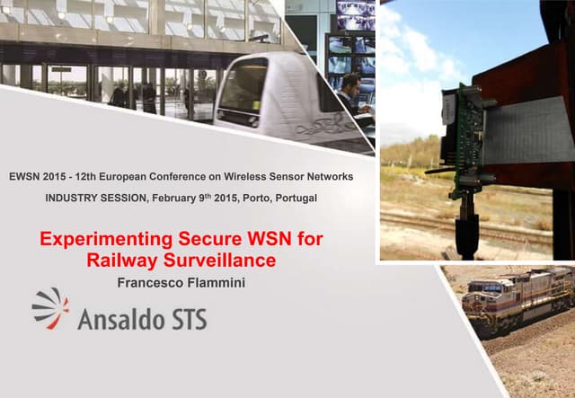 EWSN'15 Industry Session - Francesco Flammini (Ansaldo STS)