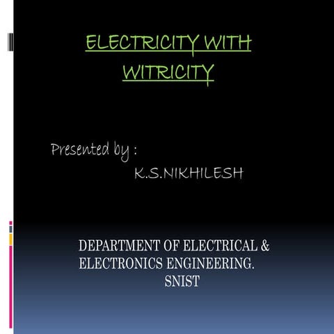 Presentation on WITRICITY