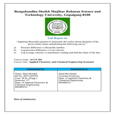  Bernoulli equation Determination through LAB work.pdf