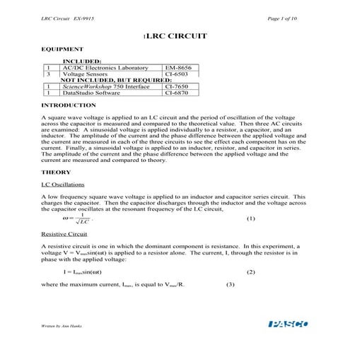 (Ex 9915) lrc circuit