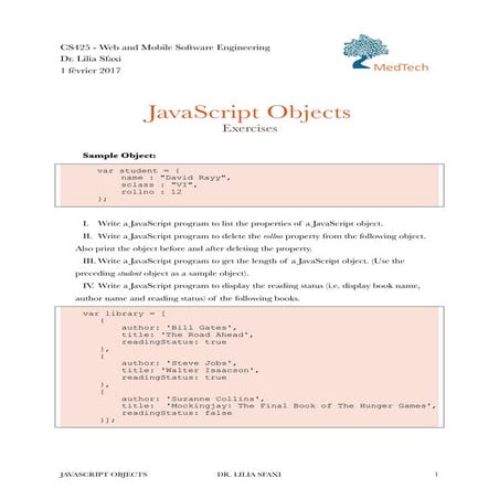 TD1-js-objects | PDF