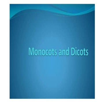 Ex 1 flower structure of monocot and dicot plants