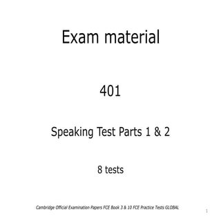 Ex 401 parts 1+2 book 3&amp;global