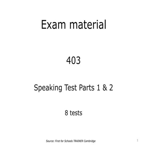 Ex 403 parts 1+2 trainer
