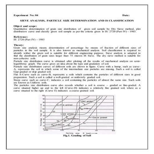 Ex 4 sieve analysis and soil classification