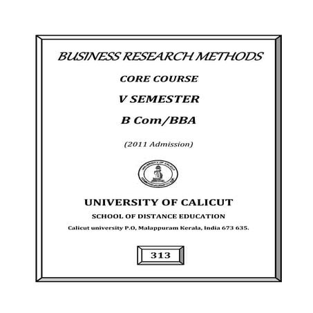 BUSINESS RESEARCH METHODS