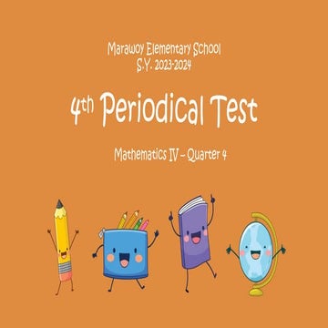 Grade 4 examination 4th quarter all subjects