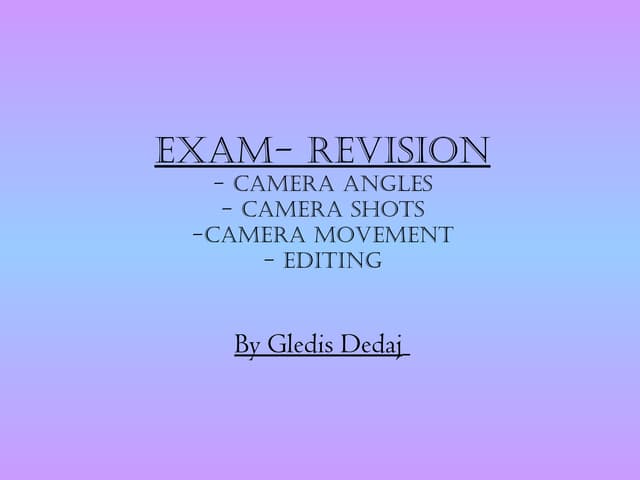 Exam  revision