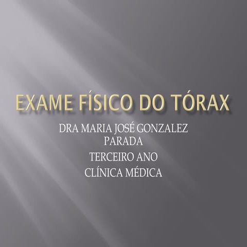 Exame físico do tórax