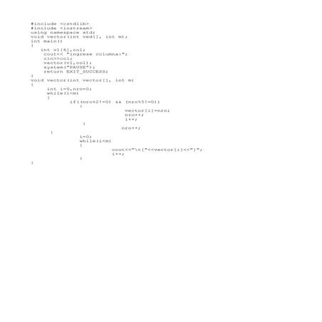 vecotores programacion