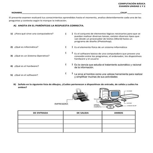 Uso responsable y adecuado de las partes de una computadora personal | PDF