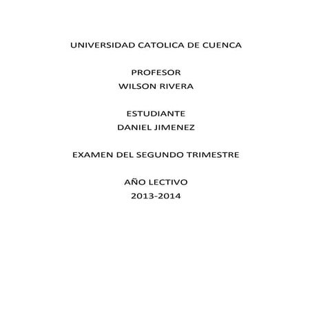 Examen 2 trimestre idiomas 1