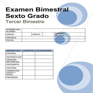 Examen 3er bimestre-sexto_grado