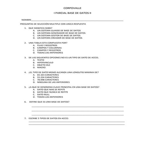 Examen base de datos