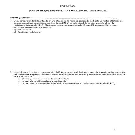 Examen Energías