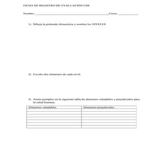 Examen ciencias naturales 3º primaria