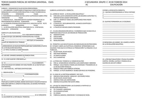 Clave del examen IEEES historia universal | PDF