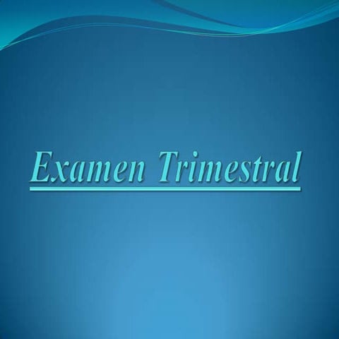 Examen Trimestral- Todo Sobre SlideShare