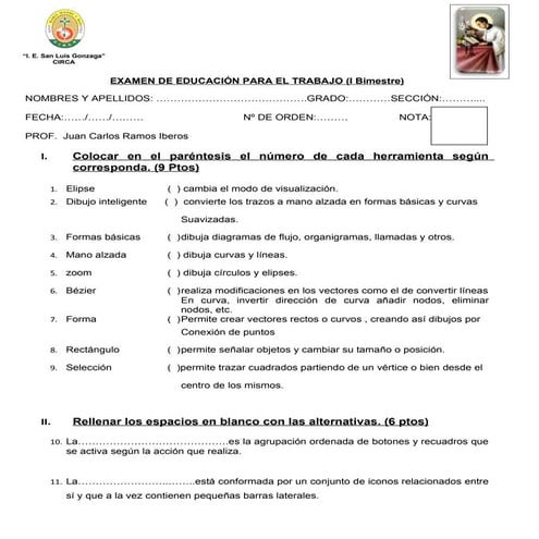 Examen de corel draw