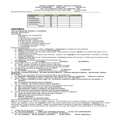 Examen de diagnostico cuarto 15