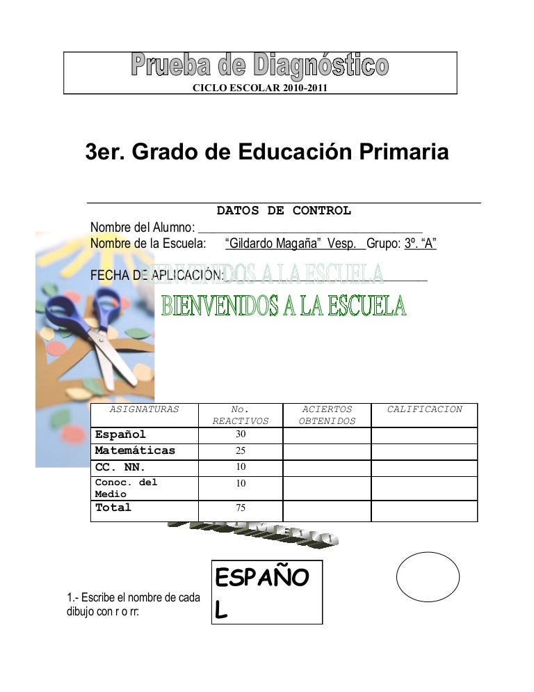Examen de diagnóstico 3o.gm0011 Examen de diagnóstico 3o.gm0011