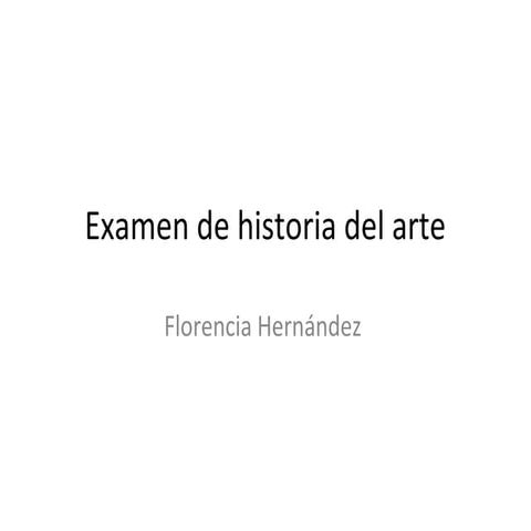Examen de historia del arte