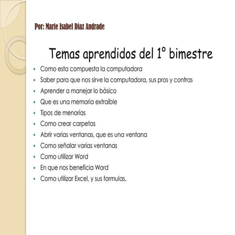 Examen de II bimestre