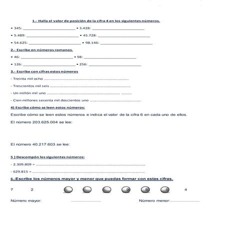 Examen de matematicas 5º | DOCX