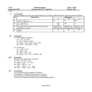 Examen du 2 semestre eb7