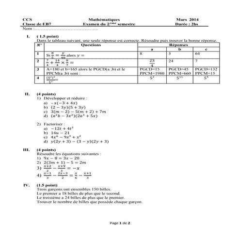 Examen du 2 semestre eb7