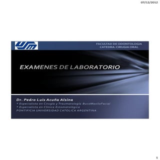 Examenes de laboratorio