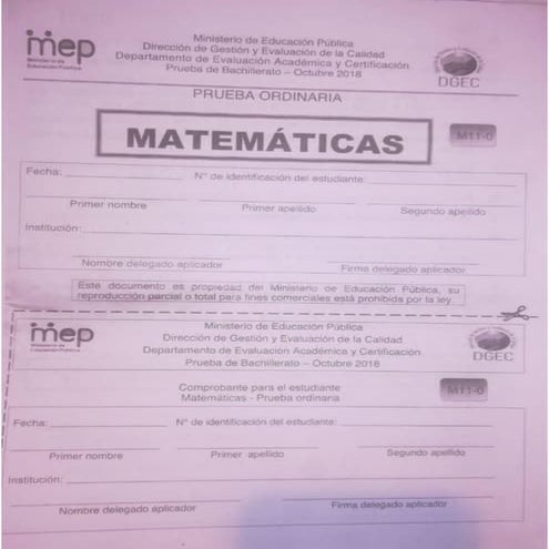 Examen filtrado de matematicas 2018 bachillerato