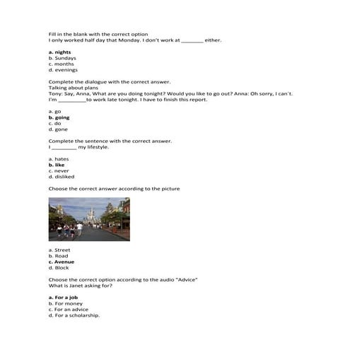 Examen Final Ingles III 2011-II