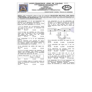 Examen fisica hidrostatica  e  hidr...