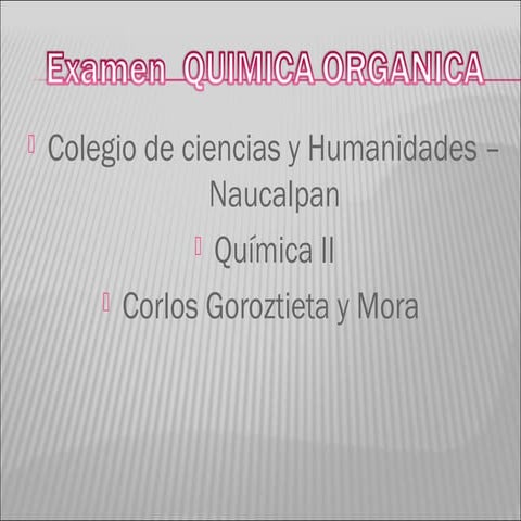 Examen hidrocarburos 