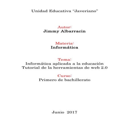 Tutorial de la herramientas de web 2.0