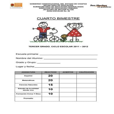 Examen iv bimestre 2011 2012