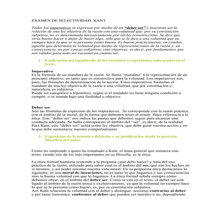 Examen Kant | DOC