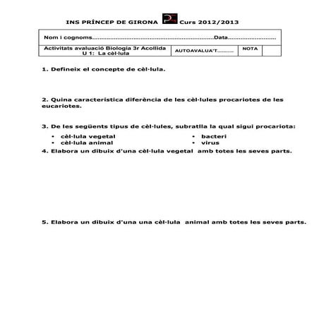 Examen la cèl·lula