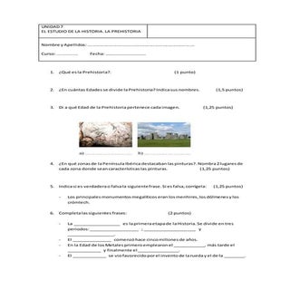 Examen la prehistoria